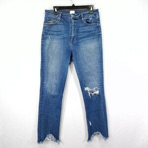 Jonathan Simkhai Women’s Standard Jeans Size 32 Distressed Fray Hem